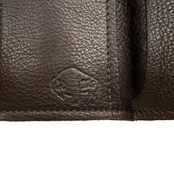 The Leather Store TLS Bison Hide Leather Tri-Fold Wallet Chocolate Helena MT - Picture 6 of 10